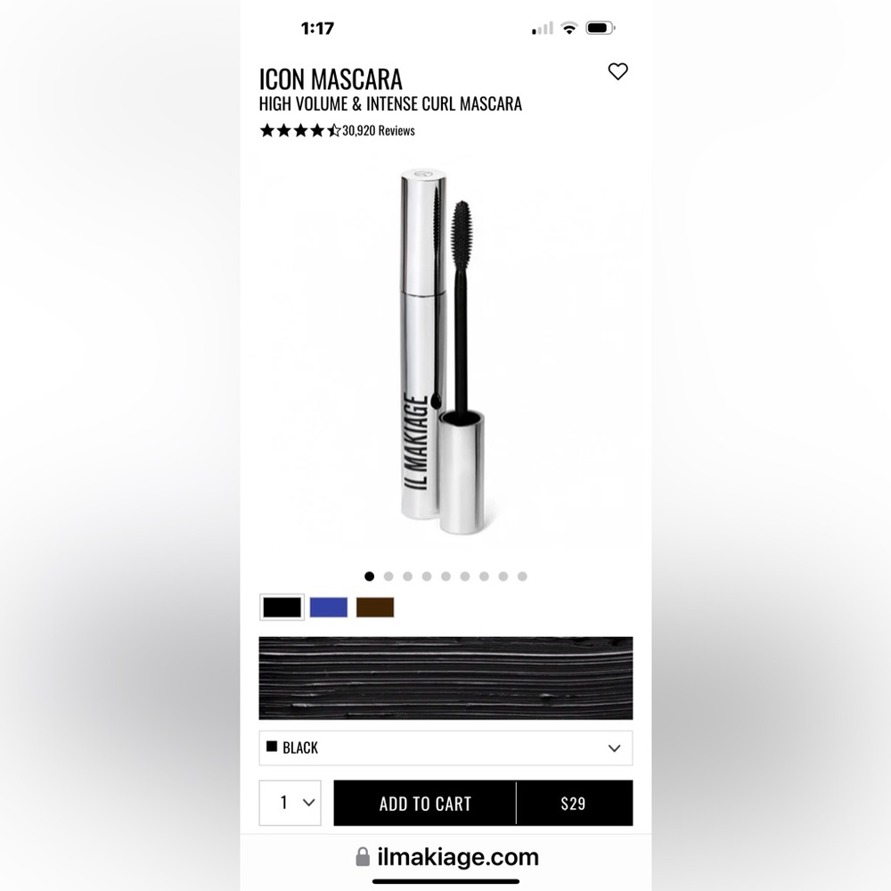 BNIB!!! IL MAKIAGE ICON High Volume and Intense Curl Mascara. NEVER USED!!